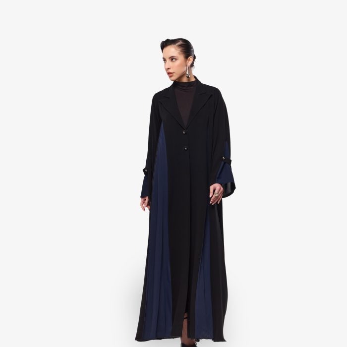 Midnight Duality Double Royal Georgette Abaya