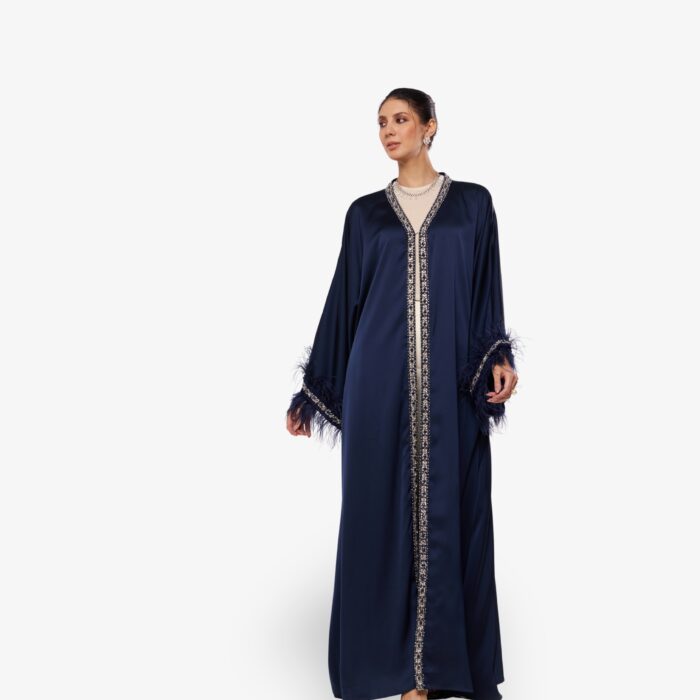 Midnight Luxe Embellished Milano Satin Abaya